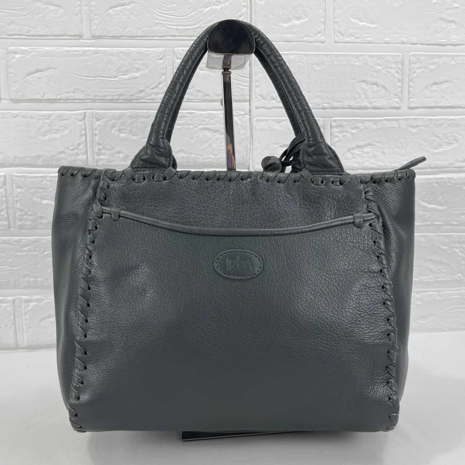 美品】IBIZA イビザ パイソン 本革 レザー トートバッグ ハンドバッグ 