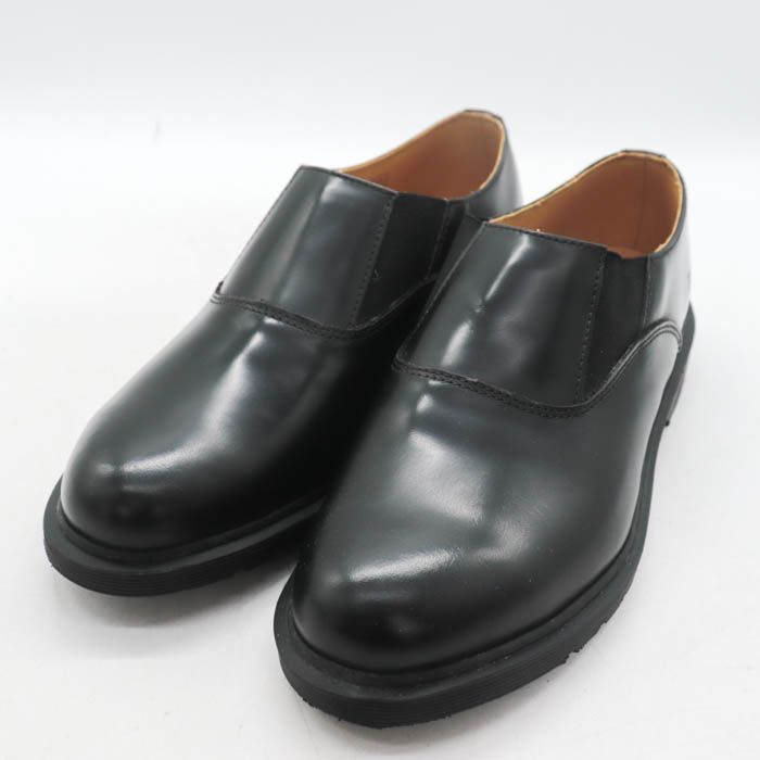 ドクターマーチン レザースリッポン 12866 サイドゴア 本革 シューズ 靴 ブランド メンズ UK7サイズ ブラック Dr.Martens 【中古】