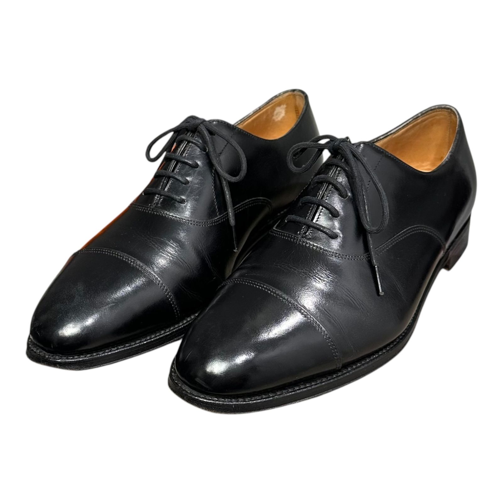JOHN LOBB(ジョンロブ) CITY II シティ2 ストレート チップ レザー シューズ Last 8695 UK 6EE(24.5~25.0cm程度) ブラック 革靴 内羽