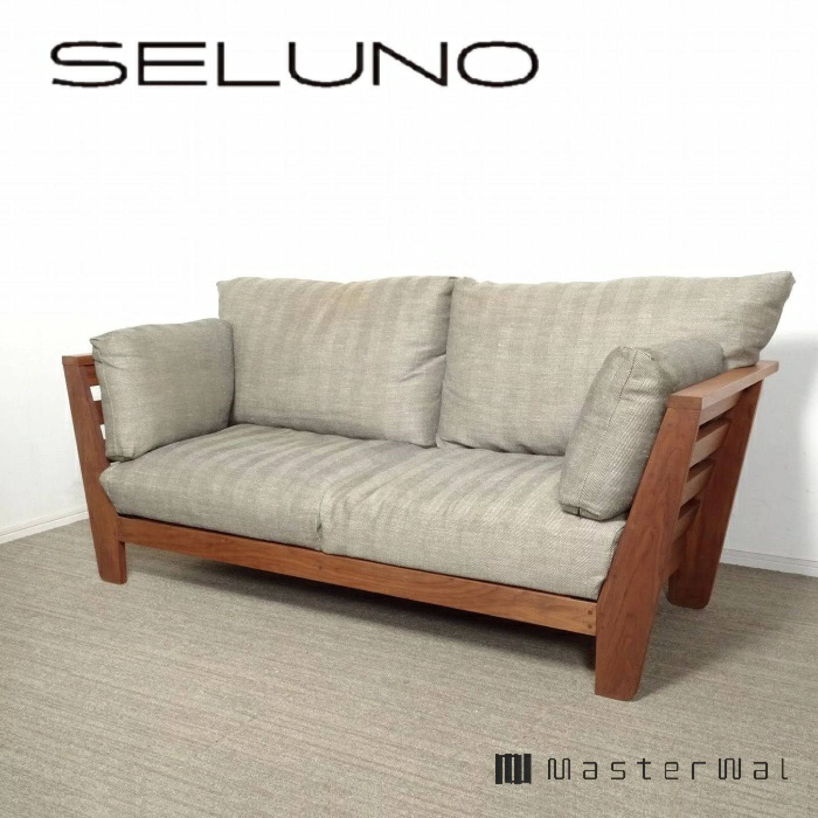 ◾︎SELUNO◾︎ 【展示良品】MASTERWAL マスターウォール HEAVEN 850 / ヘヴン 850 2人掛けソファ W1800 / ウォールナット無垢材・ファブリック 80万 x646s