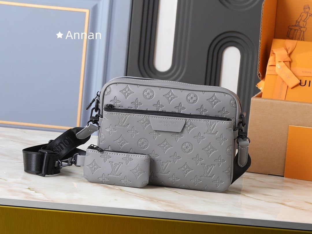 人気 超美品 LOUIS VUITTON ルイヴィトン ショルダーバッグ メンズ トリオ?メッセンジャー