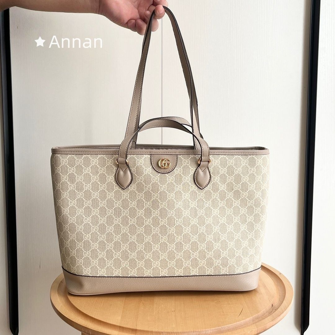 超極SSS美品 グッチ トートバッグ オフィディア ミディアム GGスプリーム キャンバス 2WAYショルダー ショッピングバッグ マーモント ダブルG 739730