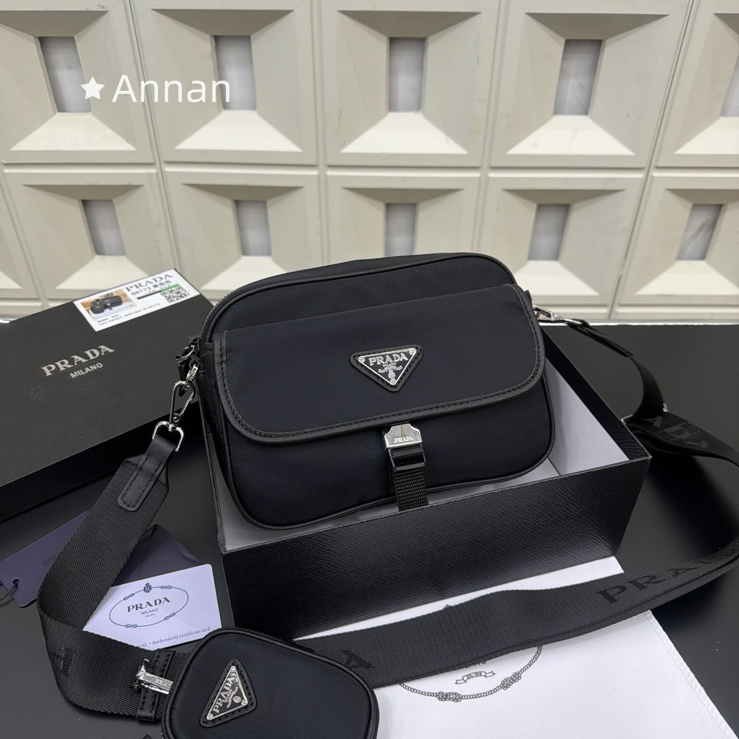 高級美品 状態良 メンズ PRADA プラダ ショルダーバッグ