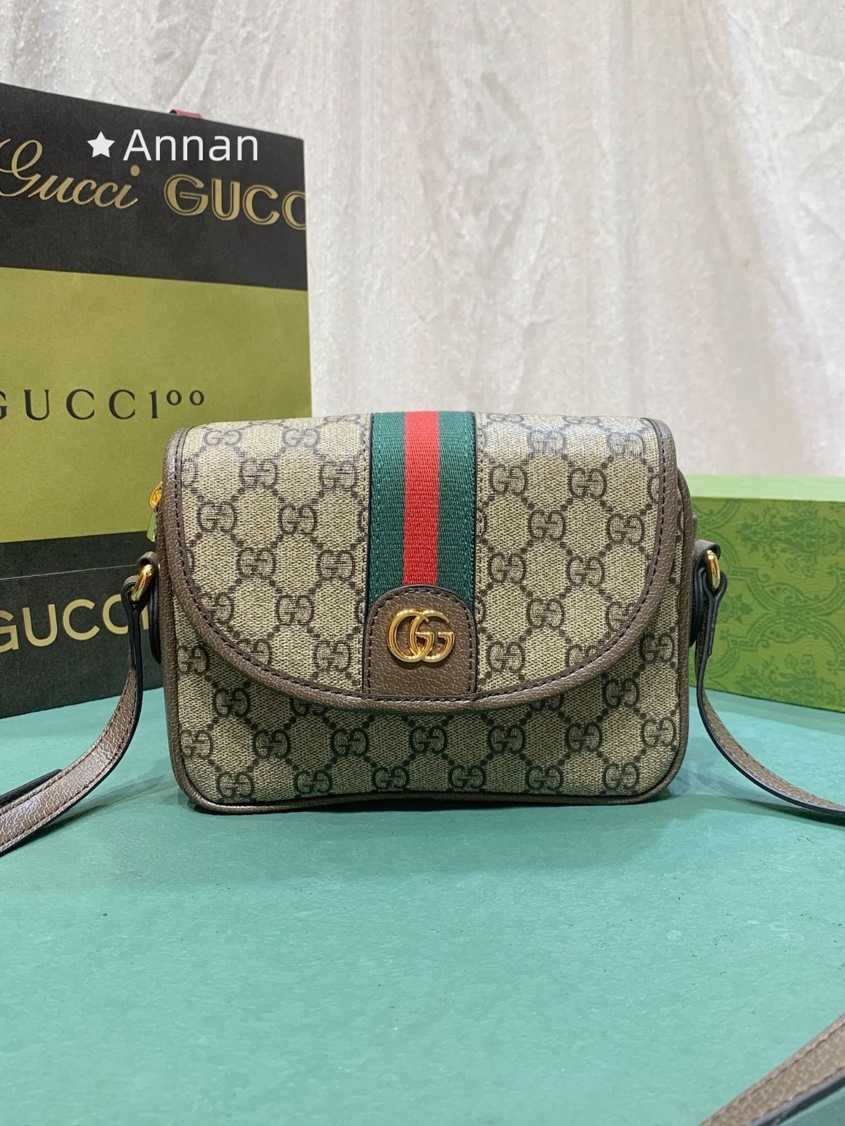 超美品値下げ GUCCI グッチ ショルダーバッグ オフィディア GGスプリーム シェリーライン 772239