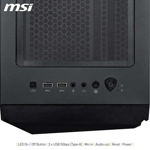 MSI MAG FORGE 130A AIRFLOW PCケース ATX ミドルタワー 黒 RGB ファン4基付き 強化ガラスサイドパネル マグネット式ダストフィルター CS9324e a2276248