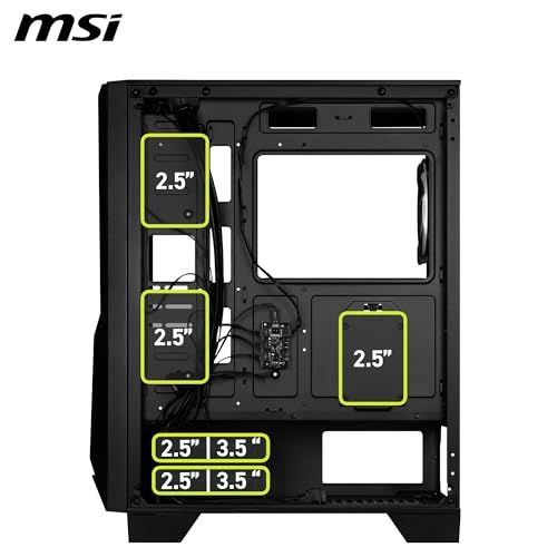 MSI MAG FORGE 130A AIRFLOW PCケース ATX ミドルタワー 黒 RGB ファン4基付き 強化ガラスサイドパネル マグネット式ダストフィルター CS9324e a2276248
