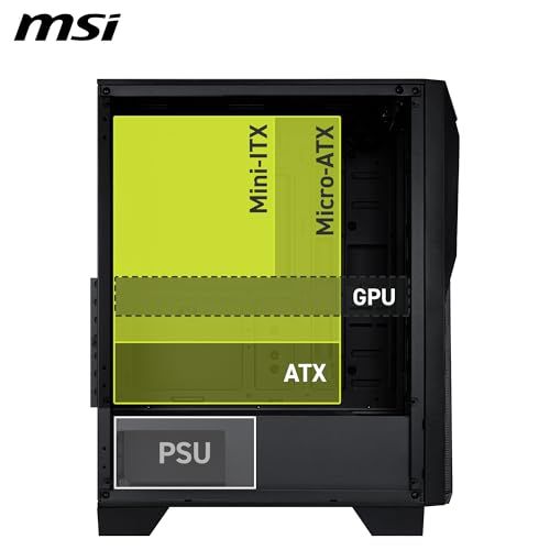 MSI MAG FORGE 130A AIRFLOW PCケース ATX ミドルタワー 黒 RGB ファン4基付き 強化ガラスサイドパネル マグネット式ダストフィルター CS9324e a2276248
