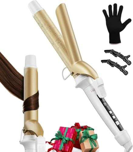 コテ 32MM ヘアアイロン カールアイロン シルクプロコテ【プロ美容師監修・瞬間水分蒸発防止・マイナスイオン・海外対応】80℃～210℃ 14段階温度調節 19s急速加熱 温度記憶 360度回転コード 1時間自動オフ 全髪質対応 PSE認証 04afaf32