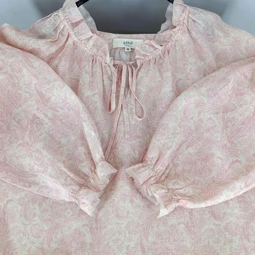 アッテ レディース 春夏 ルーズフィット 麻100% ブラウス ピンク85 (HU45504) アッテ レディース 春夏 ルーズフィット 麻100% ブラウス ピンク85 (HU45504)