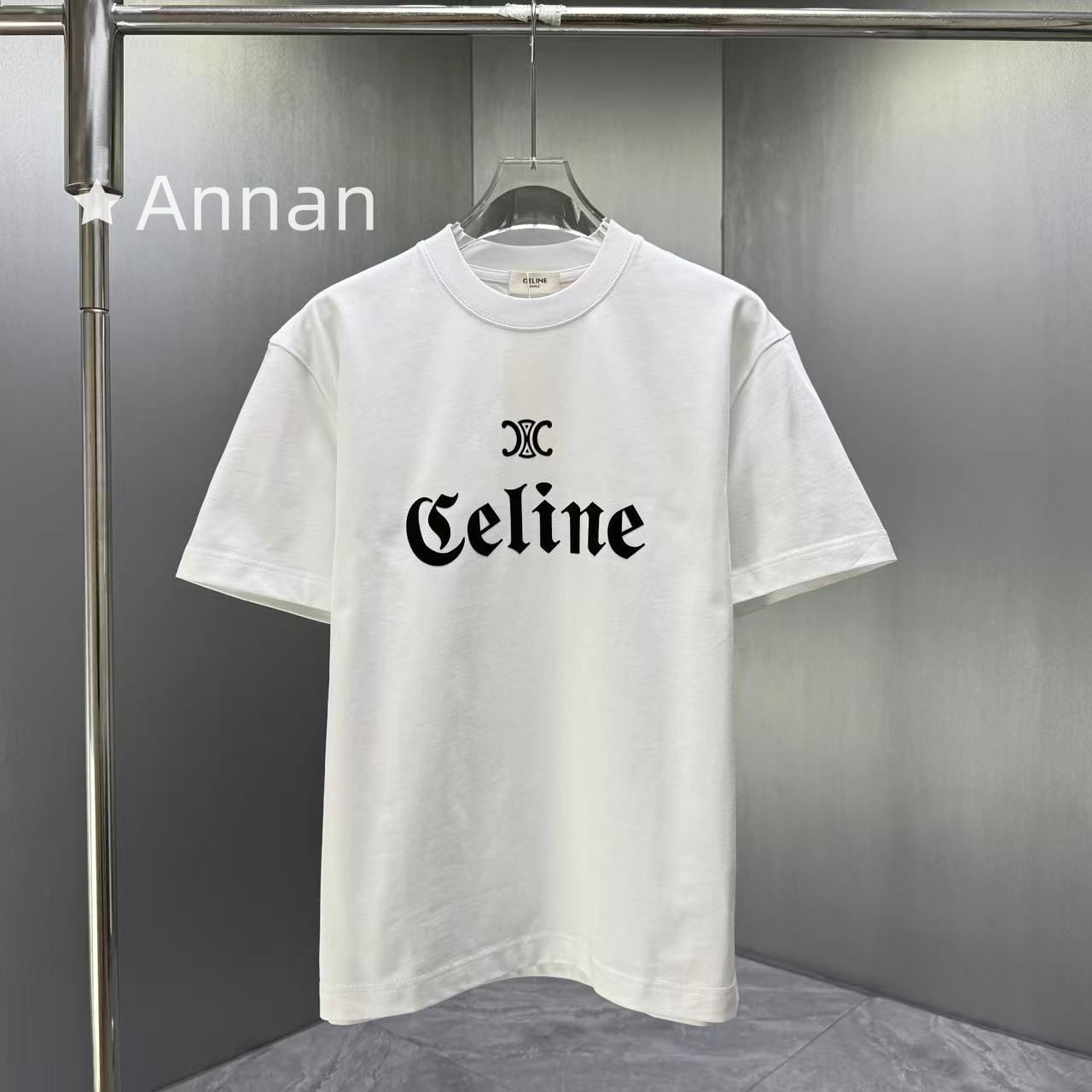 状態良 美品 CELINE セリーヌ Tシャツ　半袖　夏服　トップス 男女兼用