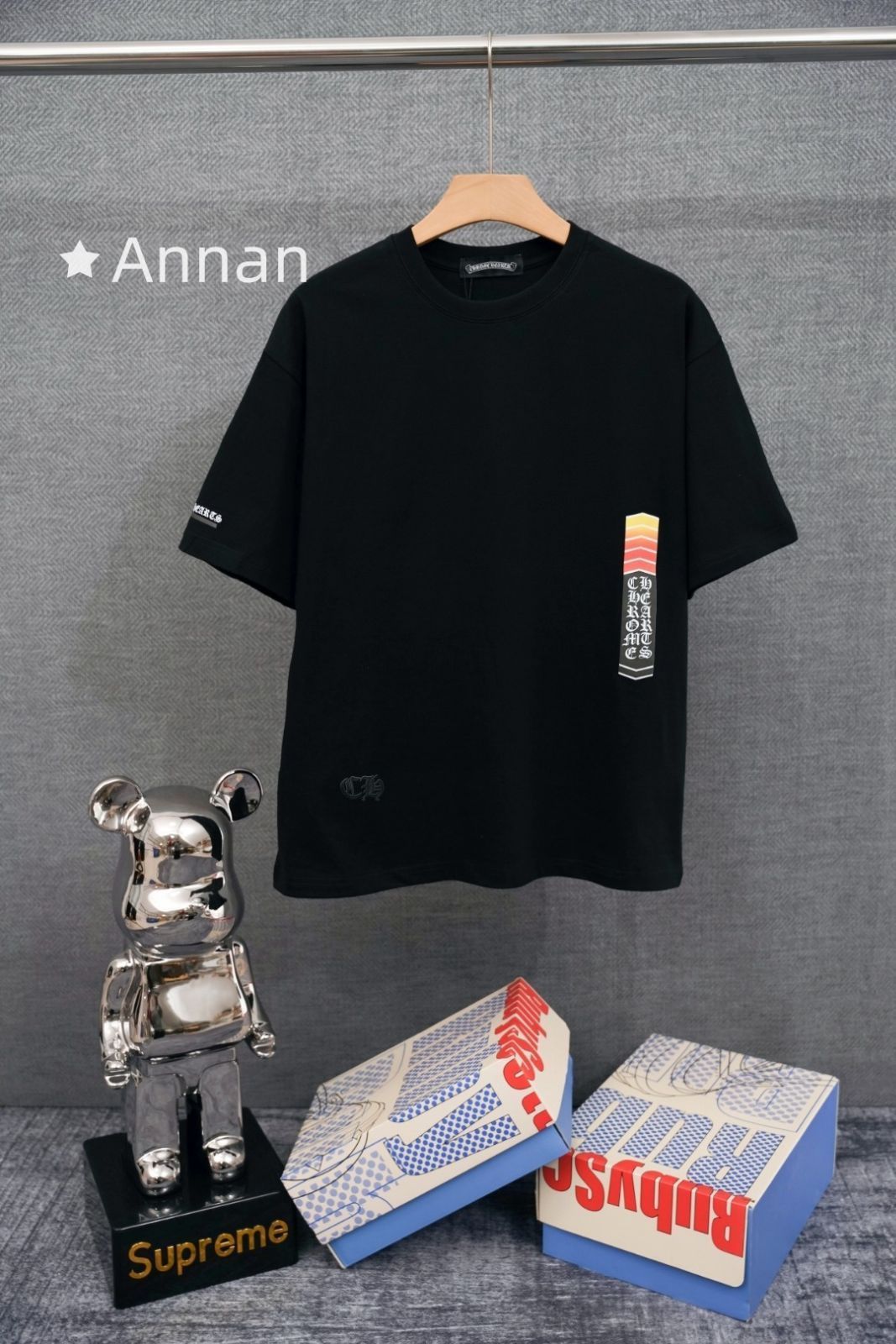超極SSS美品 良品CHROME HEARTS クロムハーツ Tシャツ　半袖　夏服　トップス 男女兼用