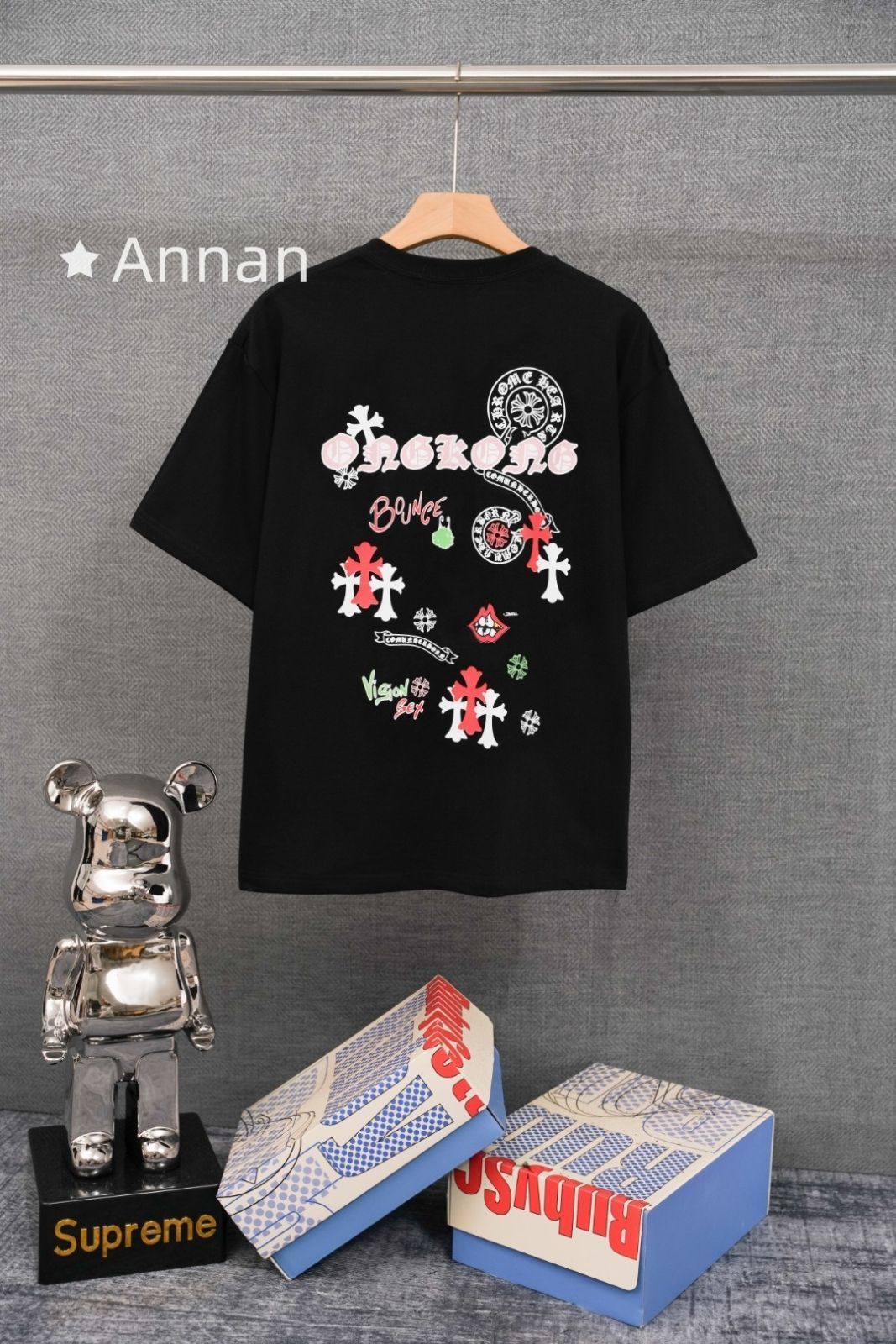 極美品 入手困難 美品CHROME HEARTS クロムハーツ Tシャツ　半袖　夏服　トップス 男女兼用