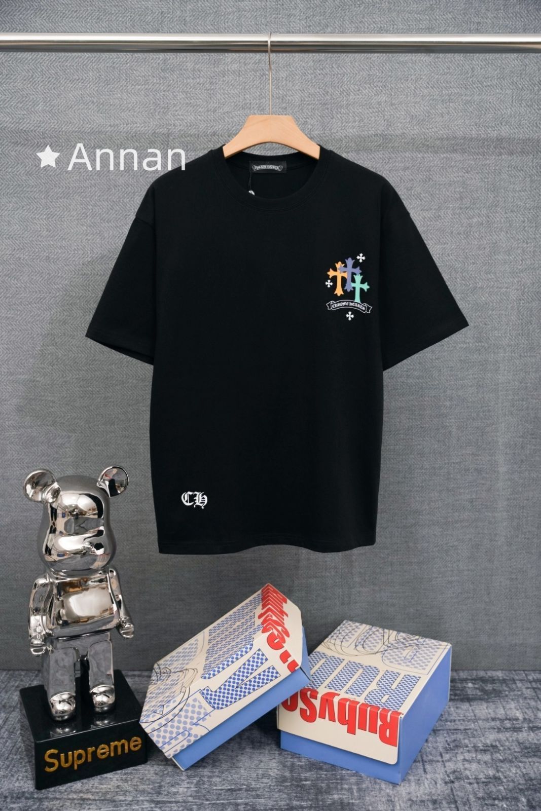 送料無料 本日特価 超美品 CHROME HEARTS クロムハーツ Tシャツ　半袖　夏服　トップス 男女兼用