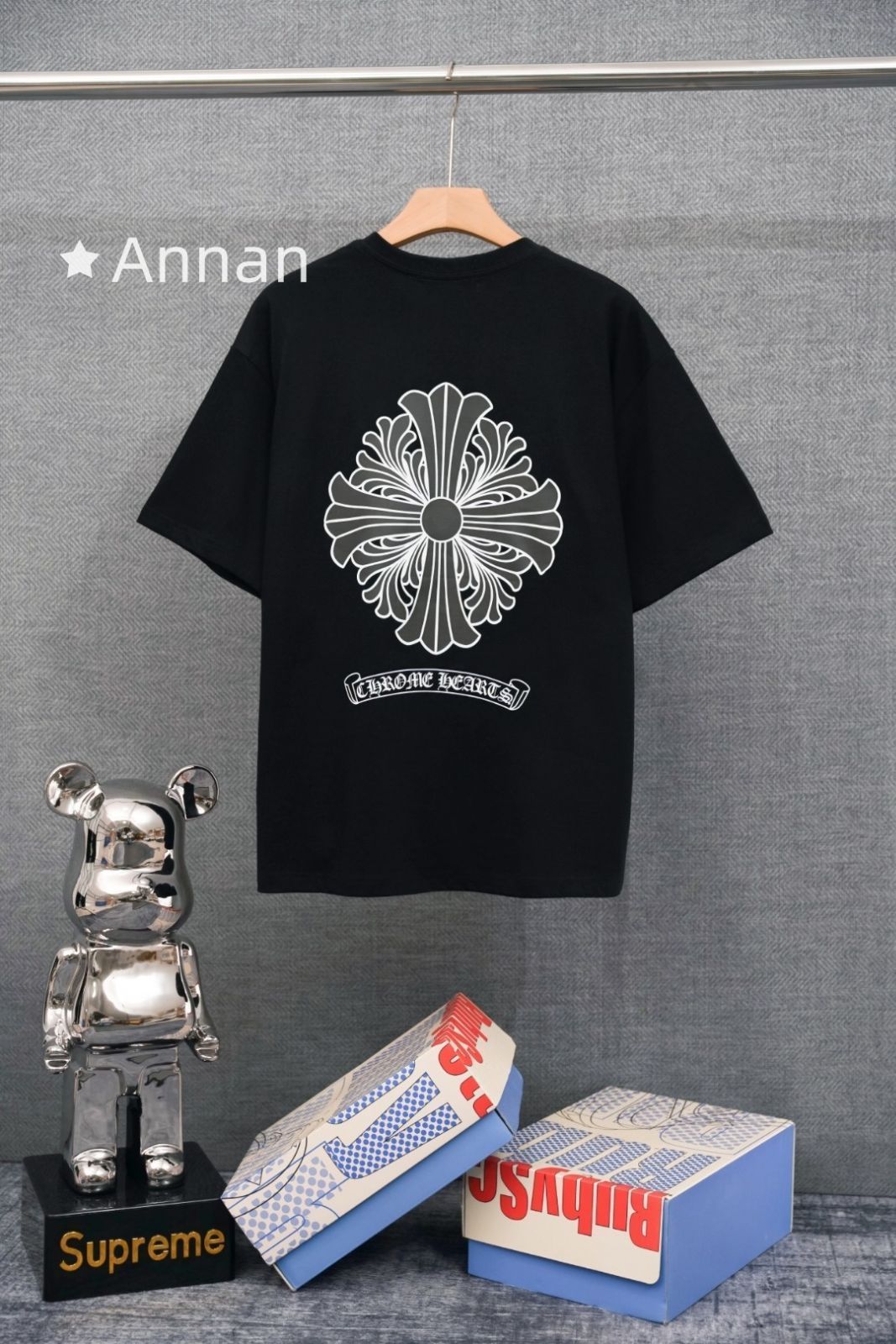 可愛 本日特価 超美品 CHROME HEARTS クロムハーツ Tシャツ　半袖　夏服　トップス 男女兼用