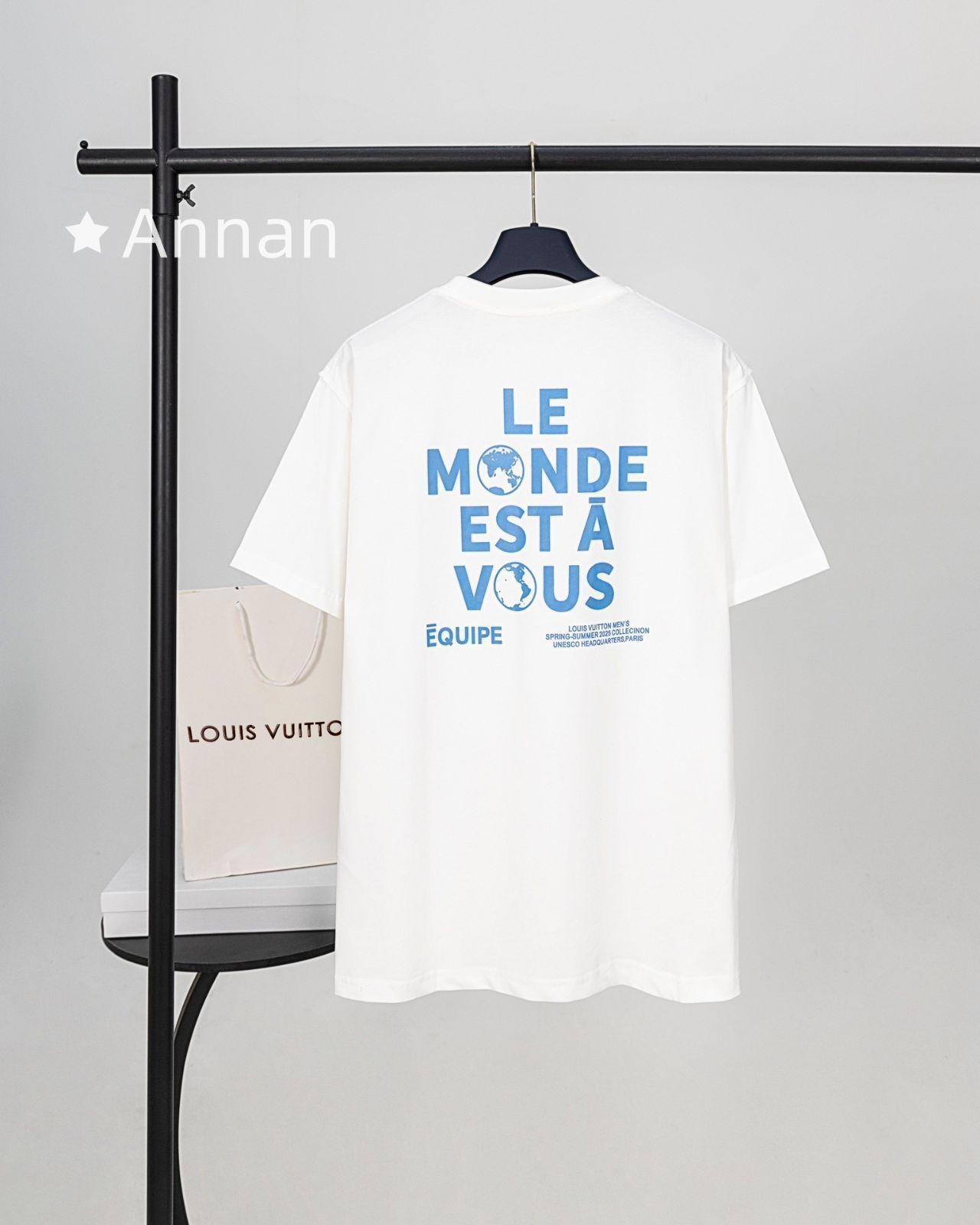 超美品 限定品 超美品LV LOUIS VUITTON ルイヴィトン Tシャツ　半袖　夏服　トップス 男女兼用