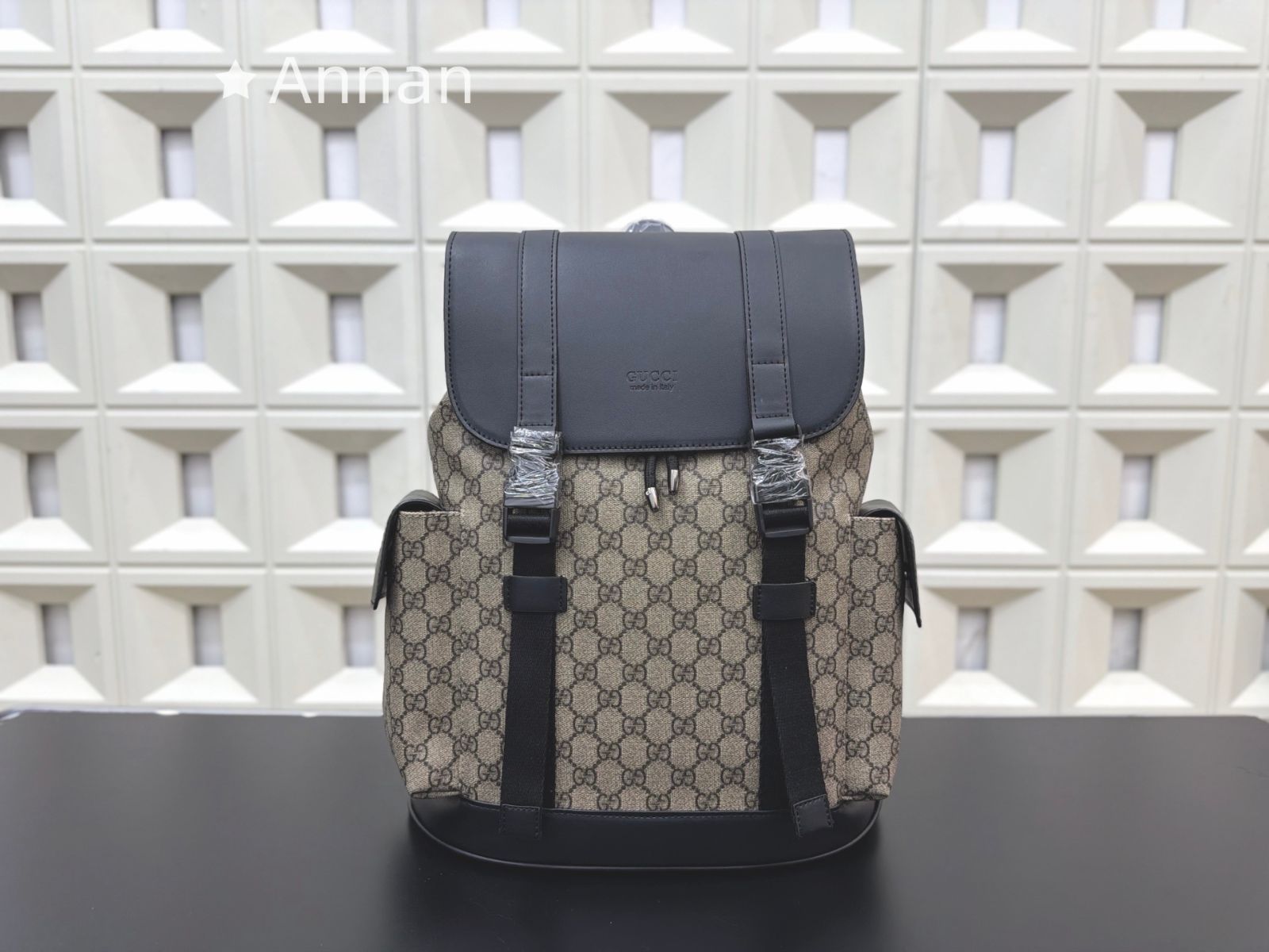 限界価格 本革 メンズ GUCCI グッチ バックパック リュック GG