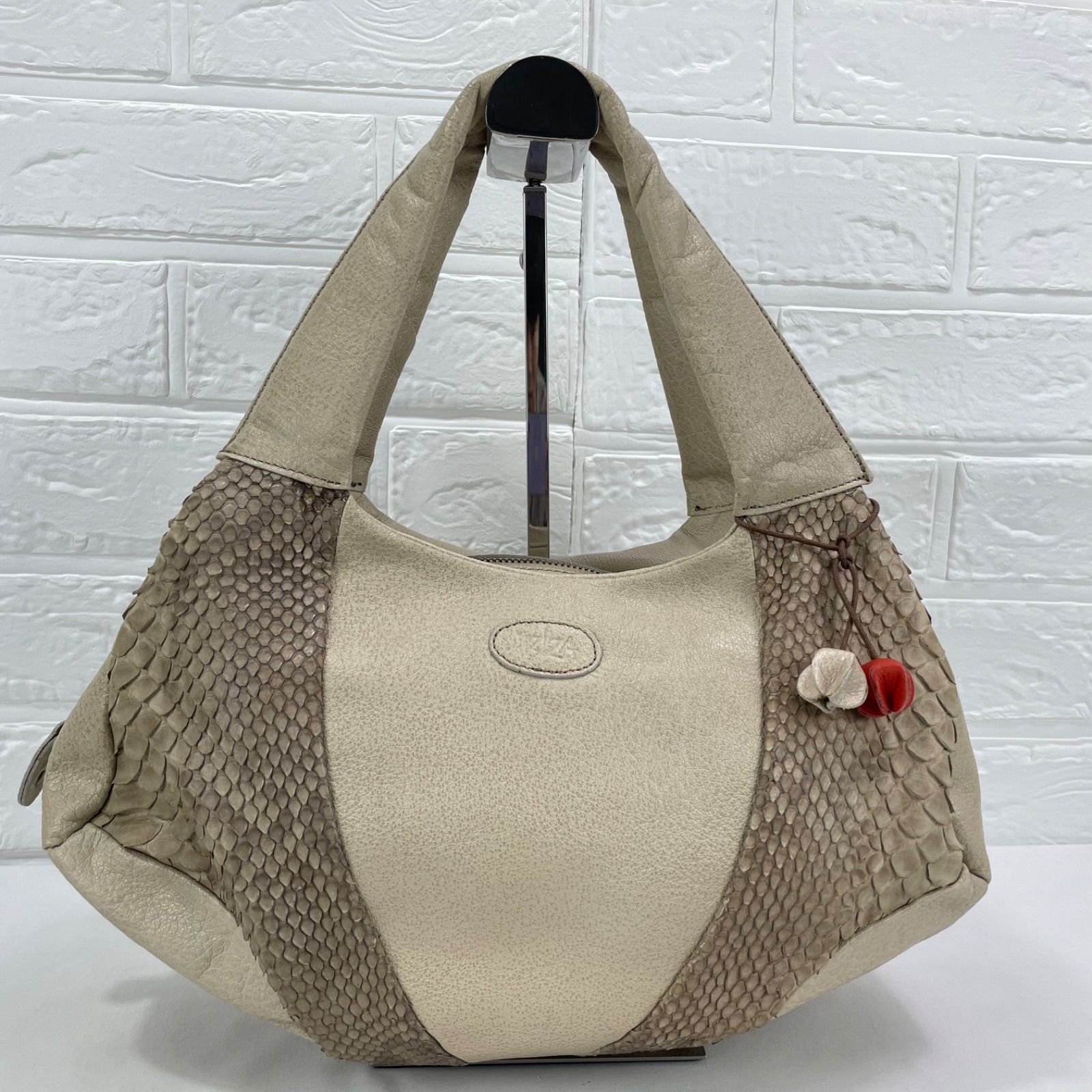 美品】IBIZA イビザ ホーボー パイソン レザー ハンドバッグ トート 