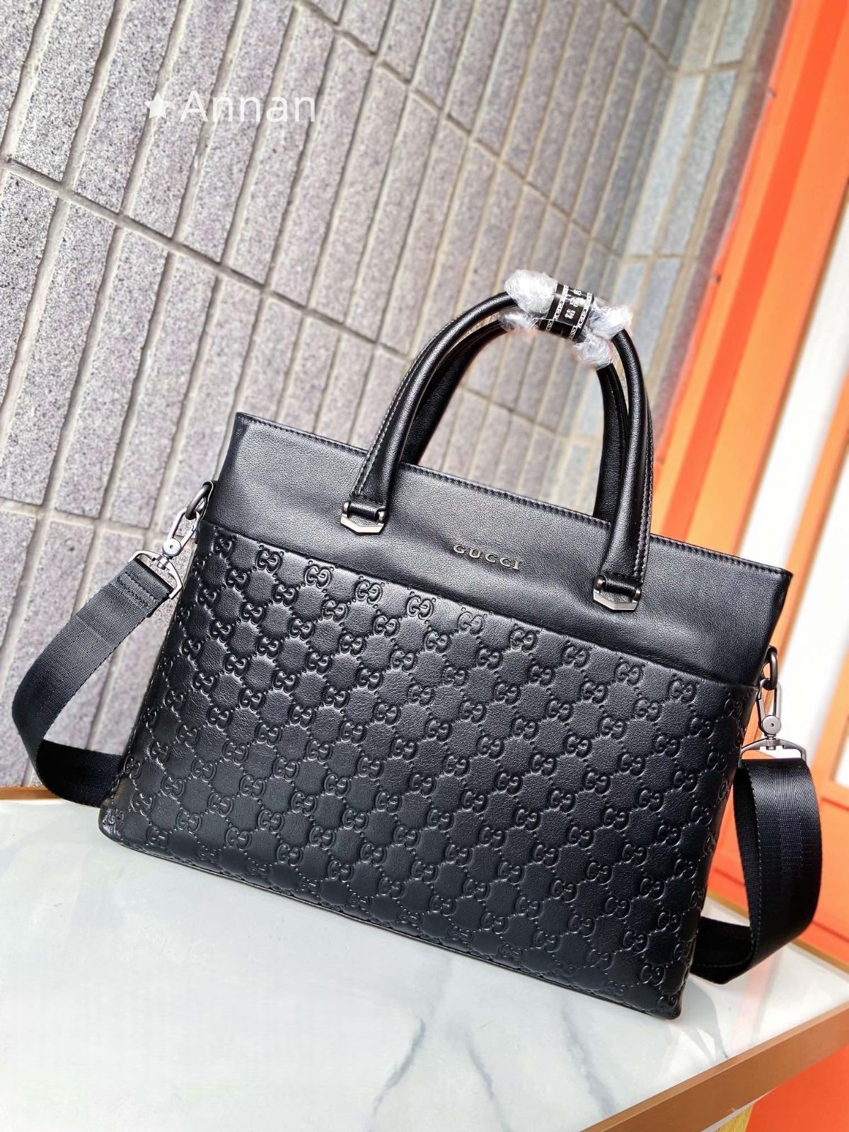 実用性 本革 メンズ GUCCI グッチ ビジネスバッグ GG