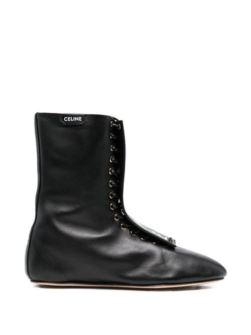 CELINE レザーレースアップブーツ 送料無料