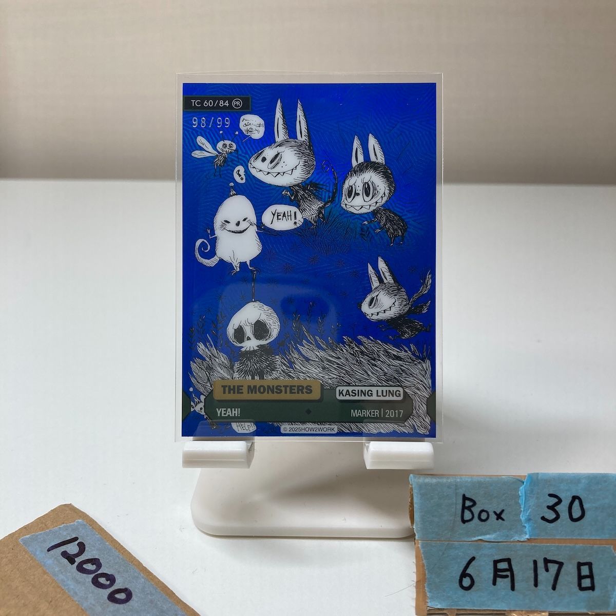 2025 HOW2WORK Kasing Lung 98/99 THE MONSTERS Blue Parallel YEAH! Marker 2017 カード