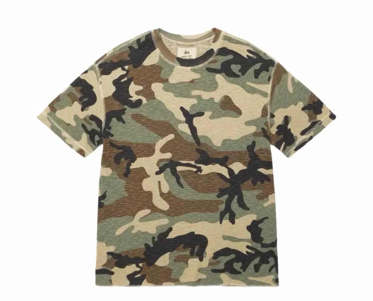 STUSSY ピグメント ダイド SS サーマル Tシャツ カモ