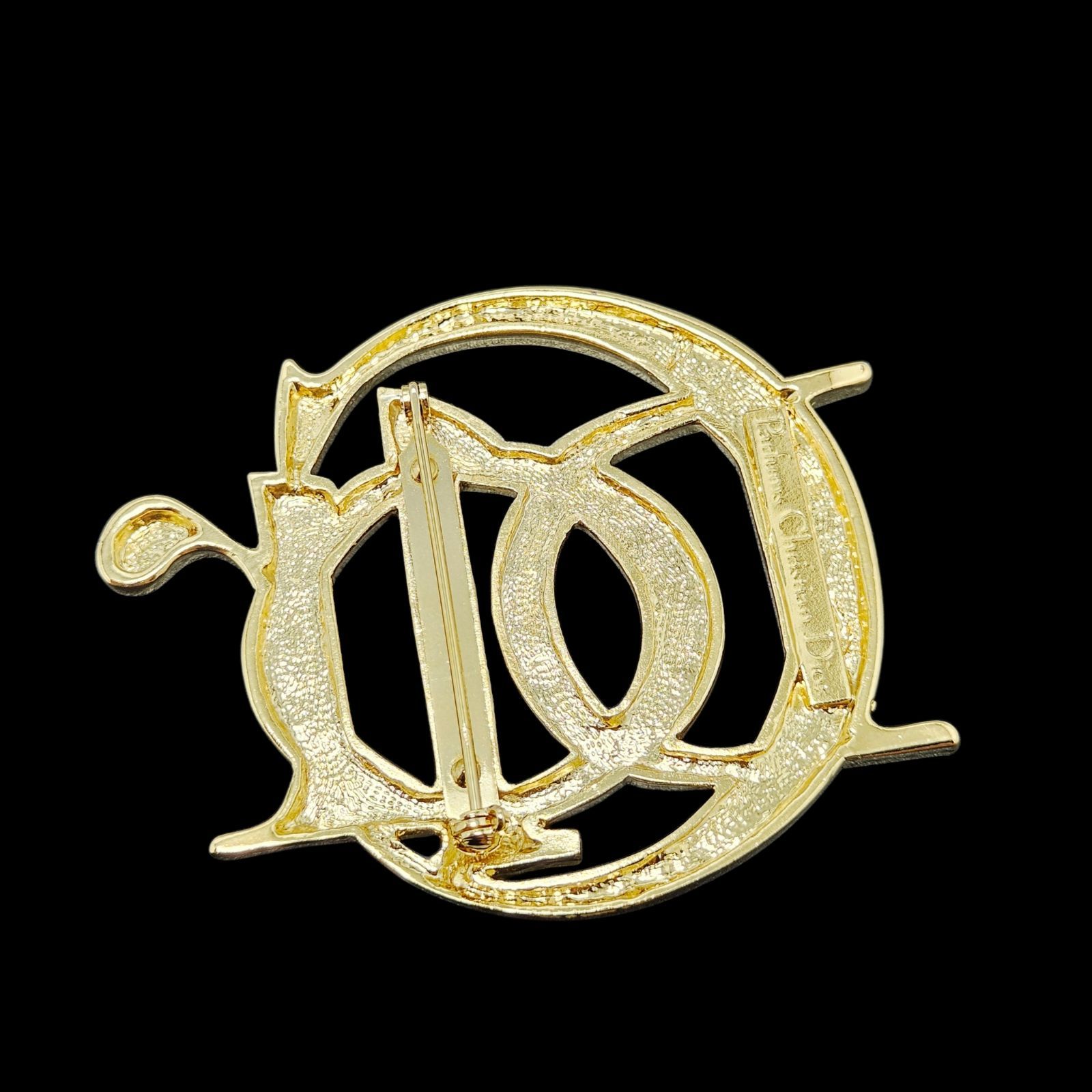 極美品】Christian Dior ブローチ ロゴ 大 ゴールド - メルカリ