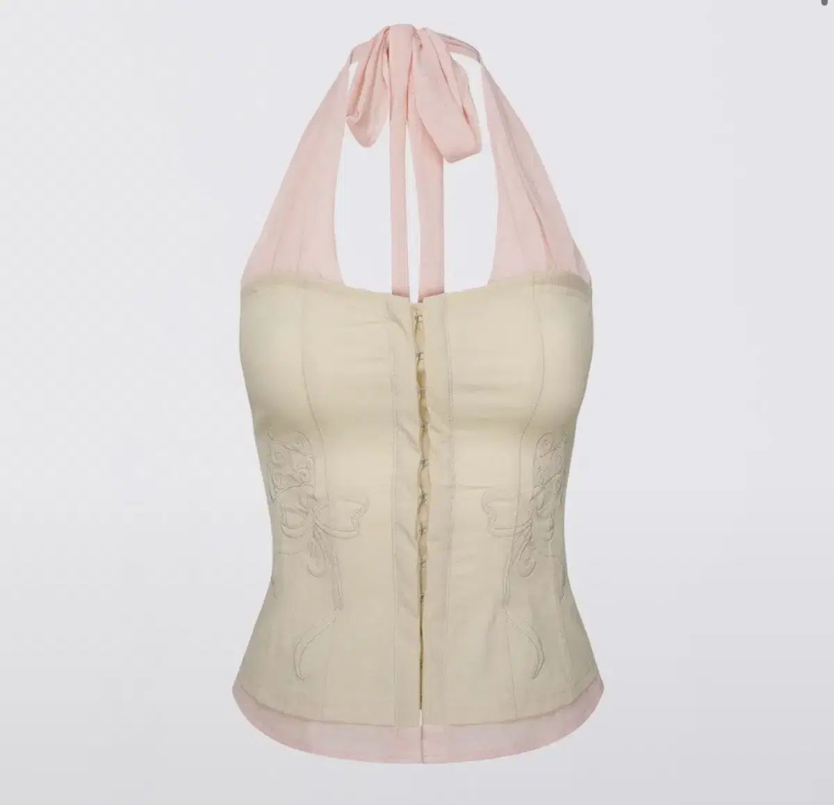 スカルプターFarm Corset Halter Top Raw Baby Pink