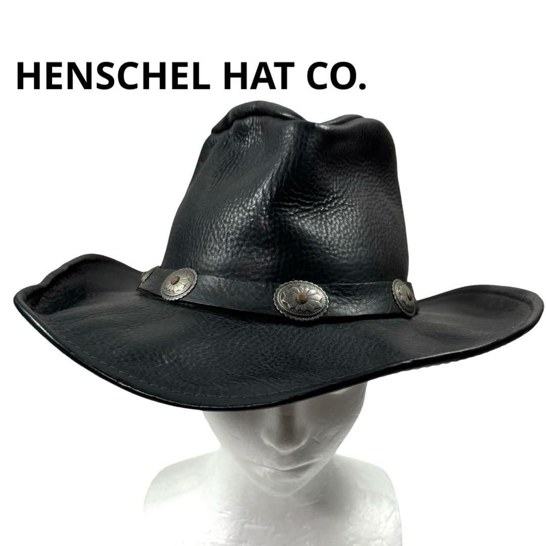 HENSCHEL HAT ヘンシェルハット 新品未使用 Sサイズ レザー USA