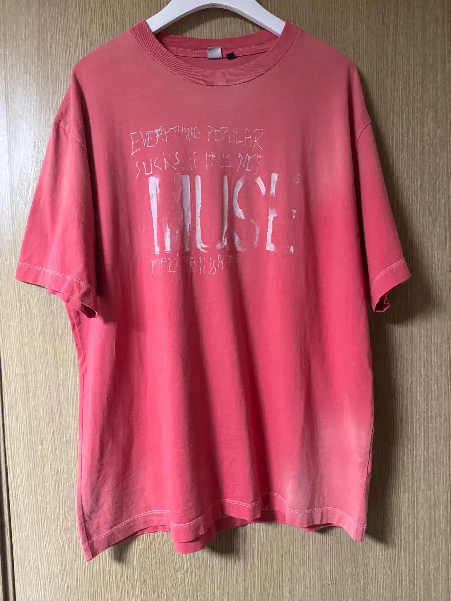 3)POLYTERU 1011マーカーミューズ Tシャツ フェイディド レッド