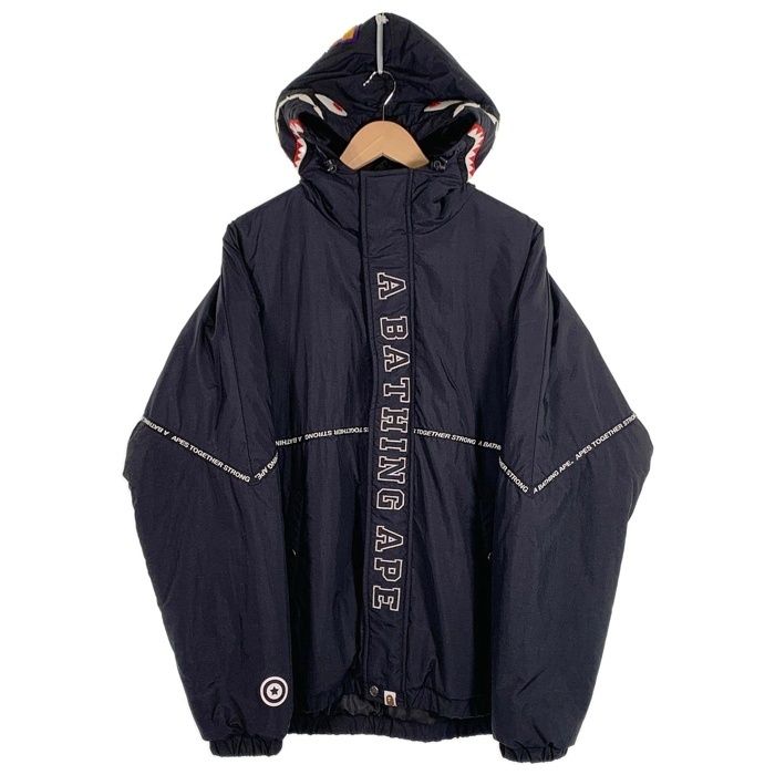 A BATHING APE ア ベイシング エイプ RELAXED SHARK HOODIE JACKET リラクスト シャーク フーディー ジャケット ブラック 001HJG301004X Size L