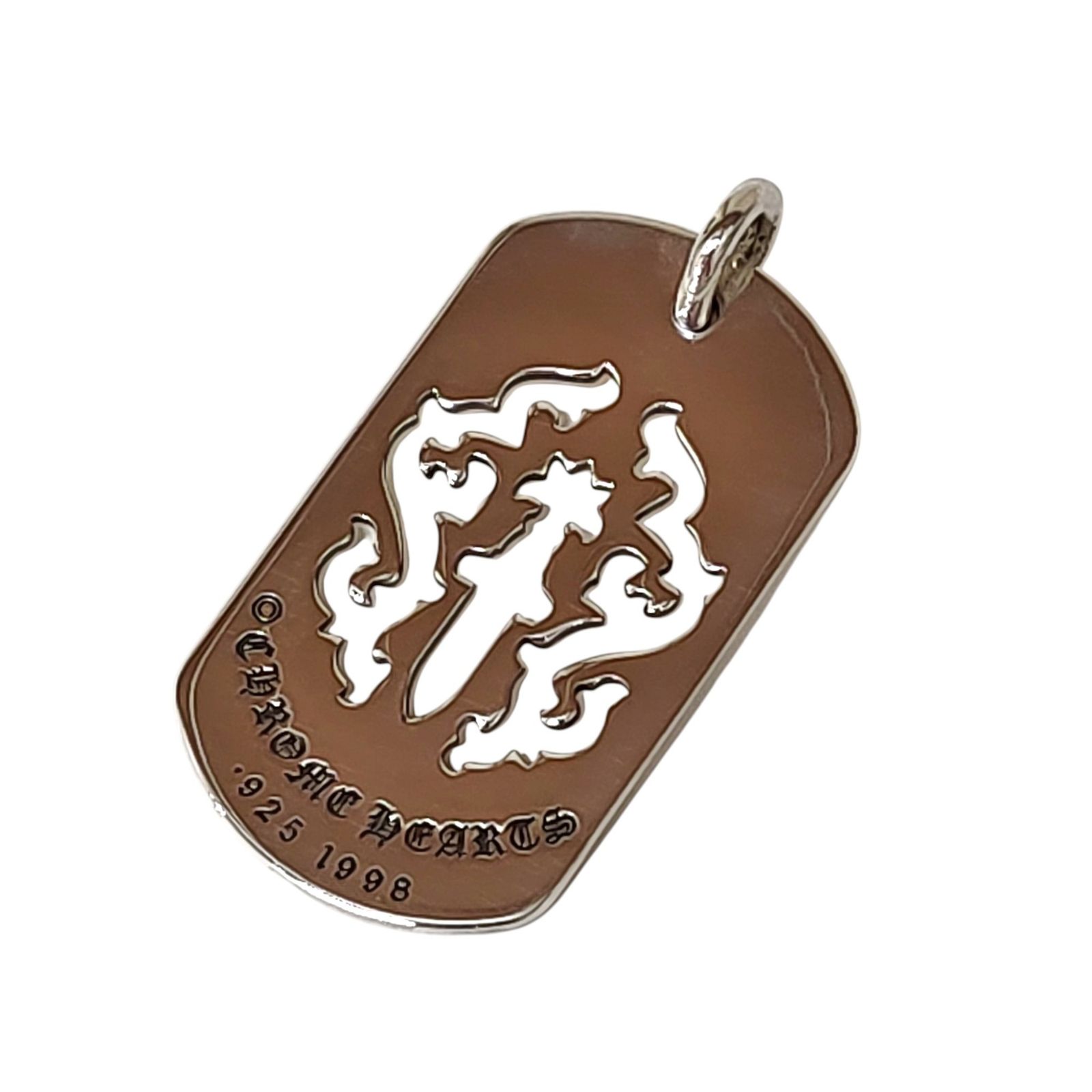 Chrome Hearts クロムハーツ カットアウト ラージ ドッグ タグ ペンダントトップ F シルバー メンズ
