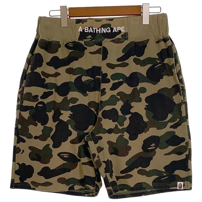 A BATHING APE ア ベイシング エイプ 1ST CAMO SWEAT SHORTS ファースト カモ スウェット ショーツ ハーフパンツ カモ 001SPI301015M Size XL