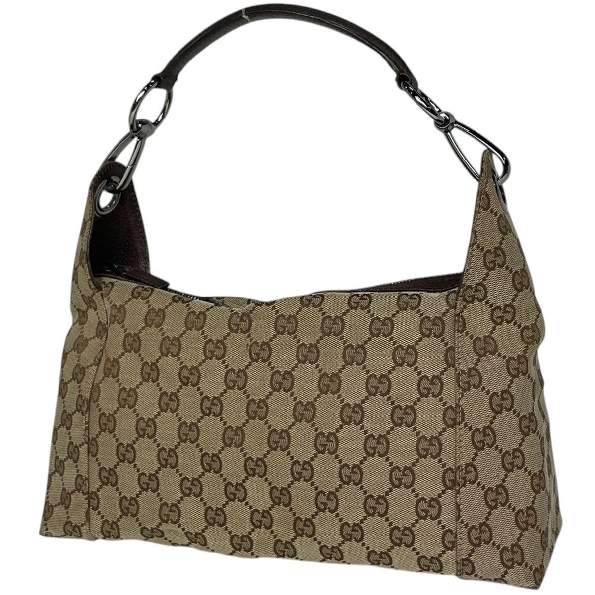 グッチ GUCCI GG柄 ハンドバッグ ワンショルダー ハンドバッグ GGキャンバス ベージュ ブラウン 113023 レディース 【中古】