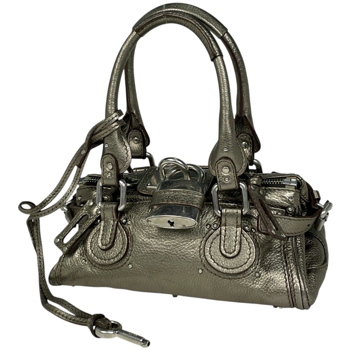 クロエ Chloe パディントン ハンドバッグ レザー ゴールド レディース 【中古】