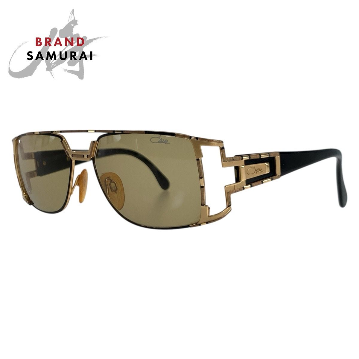 美品 CAZAL カザール ブラック ゴールド メタル MOD 974 COL522 56□17