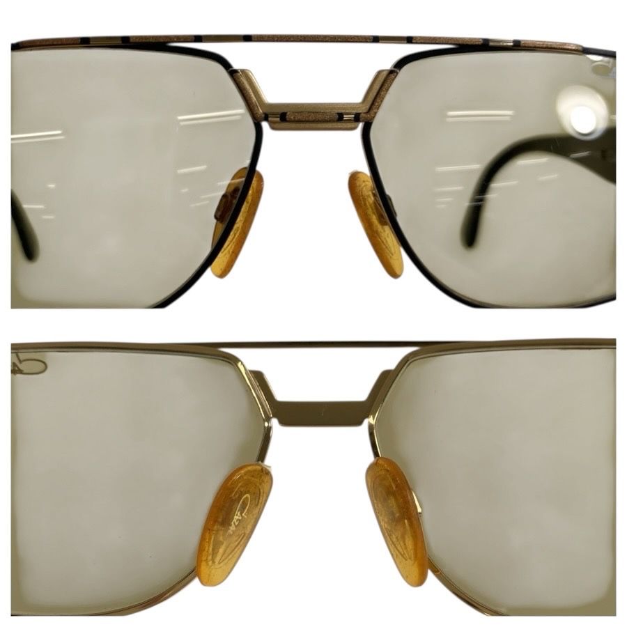美品 CAZAL カザール ブラック ゴールド メタル MOD 974 COL522 56□17