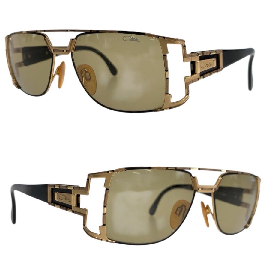 美品 CAZAL カザール ブラック ゴールド メタル MOD 974 COL522 56□17