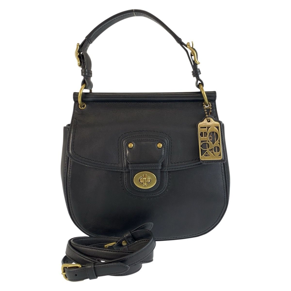 美品 COACH コーチ ニューウィリス ブラック 黒 ゴールド金具 レザー 