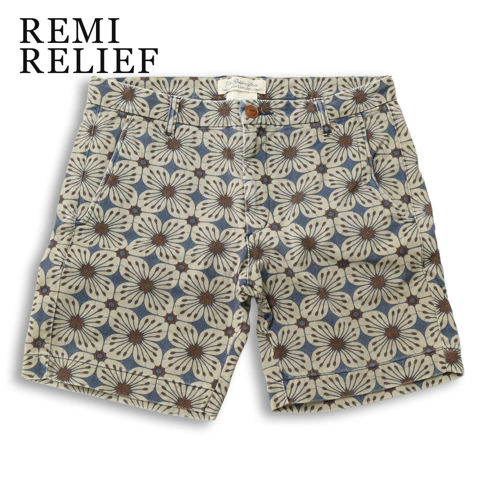REMI RELIEF レミレリーフ 春夏☆ 花柄 総柄 ショート パンツ 日本製