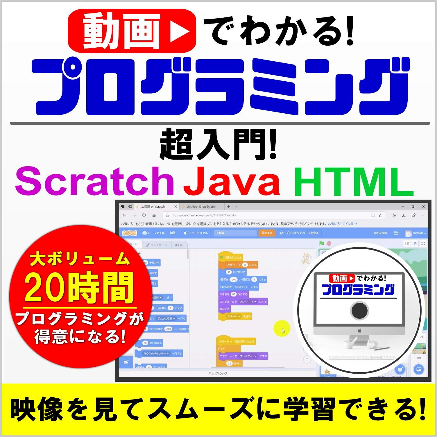動画で分かるプログラミング超入門 programming Java HTML scratch スクラッチ パソコン スマホ [DVD]