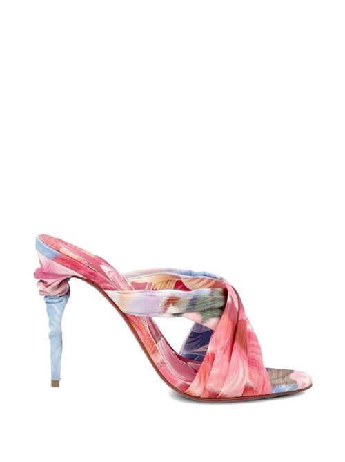 CHRISTIAN LOUBOUTIN アファブラ ピオニー プリント ミュール 送料無料 158,400円