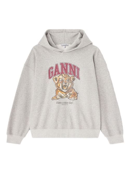 GANNI MARGOT KITTY オーガニックコットン パーカー 送料無料
