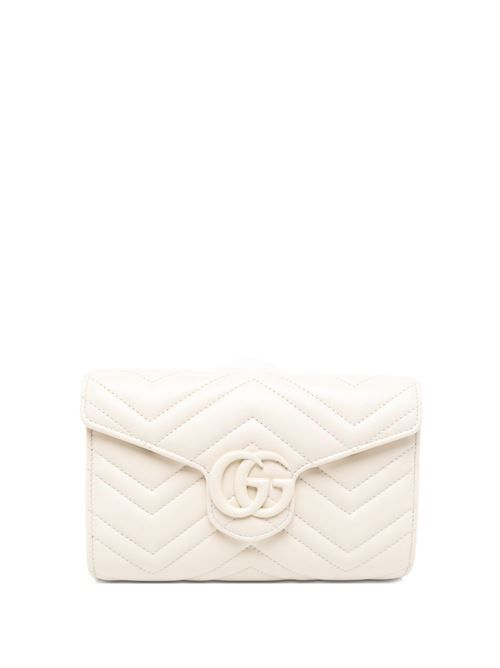 GUCCI GGマーモント レザー ウォレット オン チェーン 送料無料