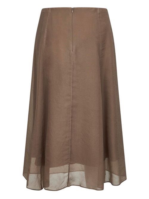 BRUNELLO CUCINELLI シルクミディスカート 送料無料