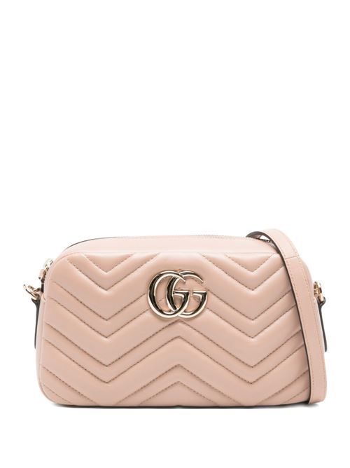GUCCI GGマーモント レザー カメラバッグ 送料無料