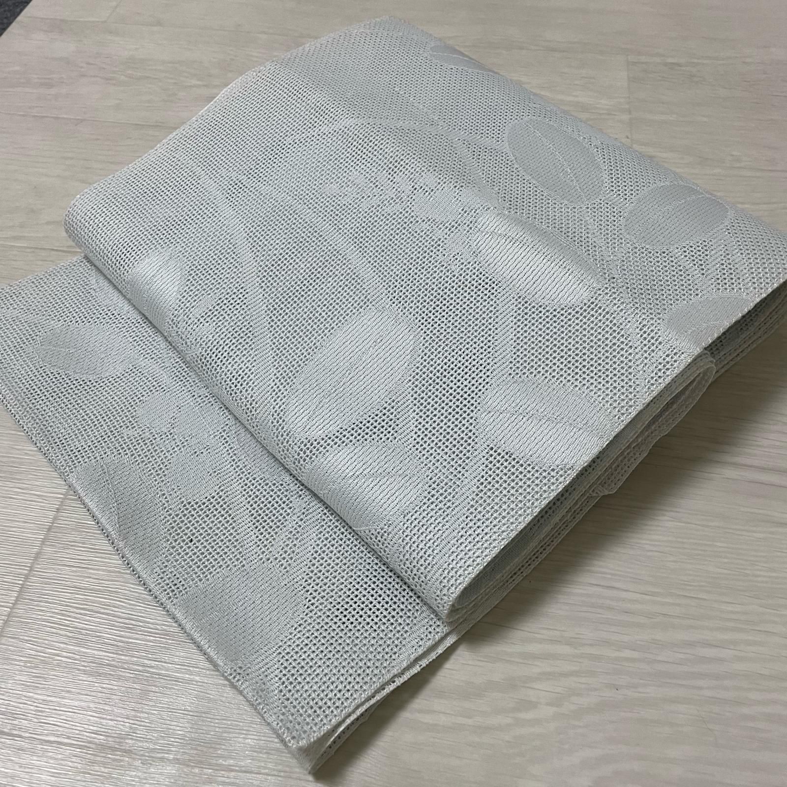 京袋帯 紗織 草花の上品な織出し 正絹 着物 X-4387