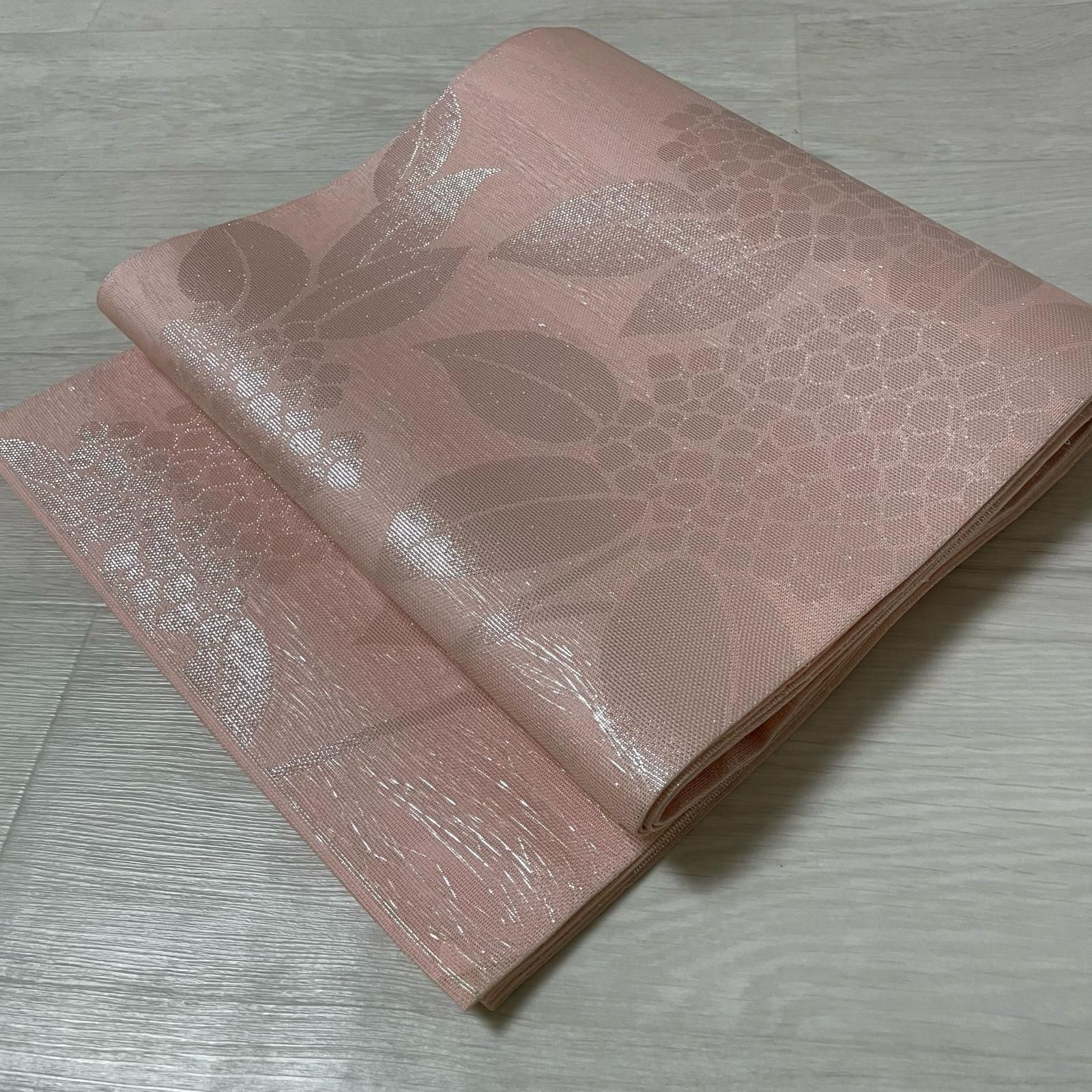袋帯 紗織 紫陽花の上品な織出し 正絹 着物 X-4391