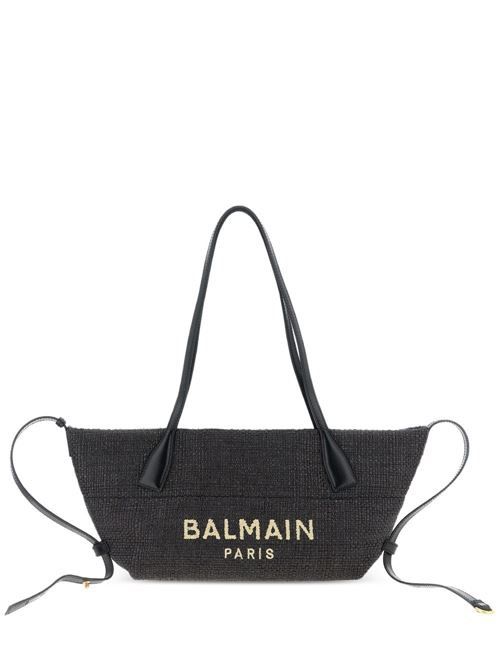 BALMAIN TRACK スモール ラフィア トート 送料無料 131,650円