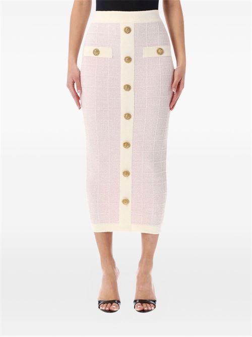 BALMAIN ツイードロングスカート 送料無料