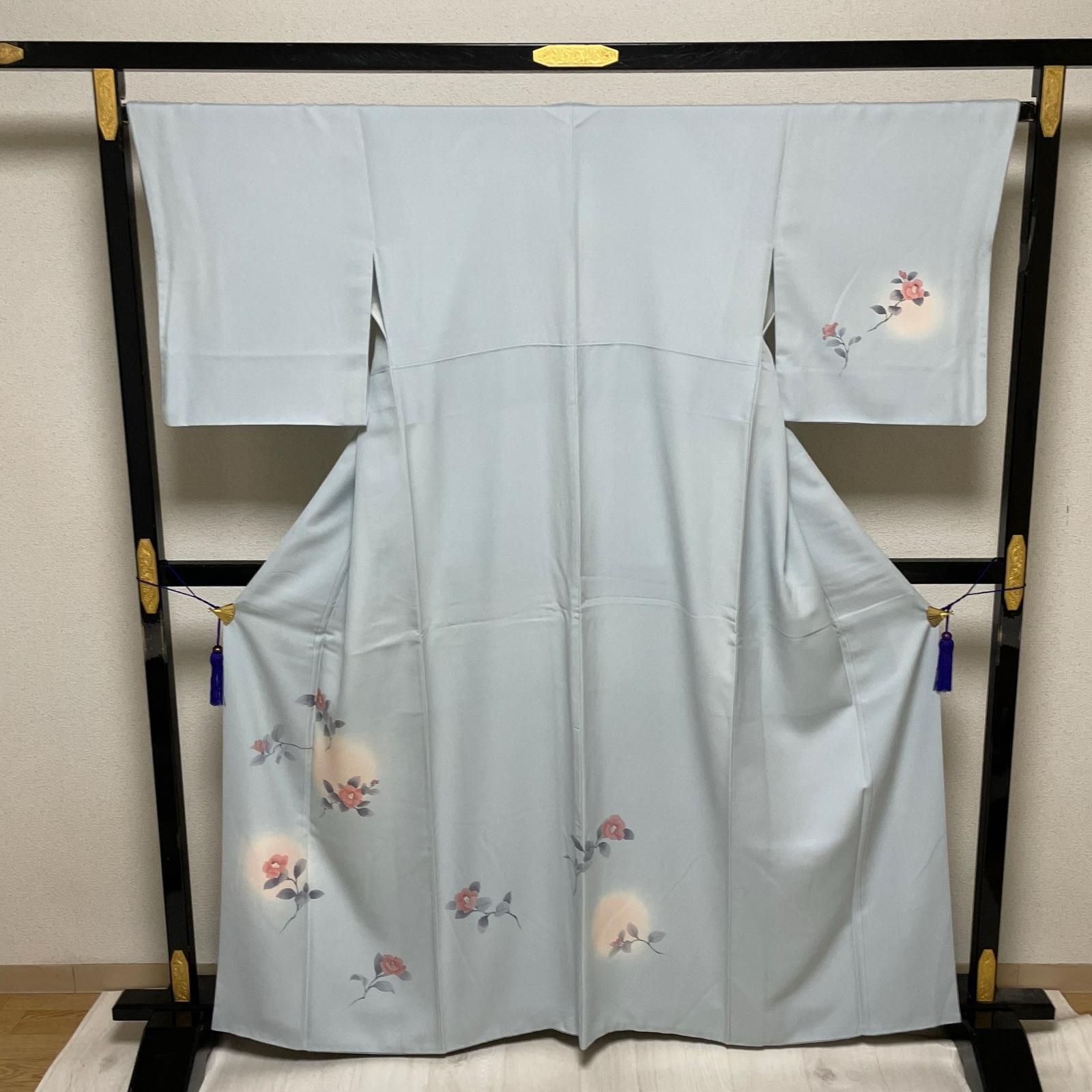 付下げ 暈しに上品な椿の染め 着物 正絹 X-4488 - メルカリ